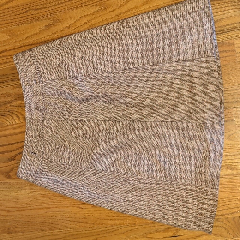 Classic Ann Taylor Pink/Burgundy Wool Silk Blend Skirt Size 6